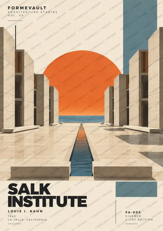 Salk Institute — Silence, edición clara con marca de agua FORMEVAULT / PREVIEW.
