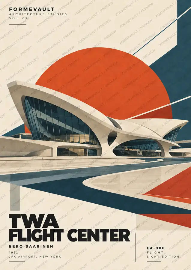 TWA Flight Center — Flight, edición clara con marca de agua FORMEVAULT / PREVIEW.