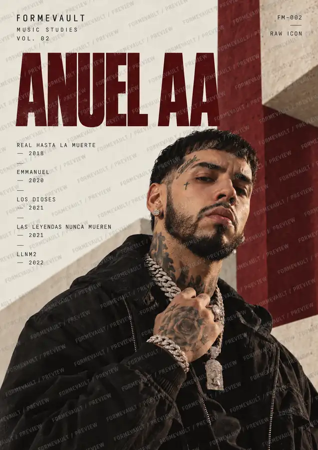 Anuel AA — RAW ICON / FM-002, edición clara con marca de agua FORMEVAULT.