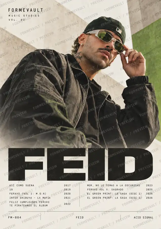Feid — ACID SIGNAL / FM-004, edición clara con marca de agua FORMEVAULT.