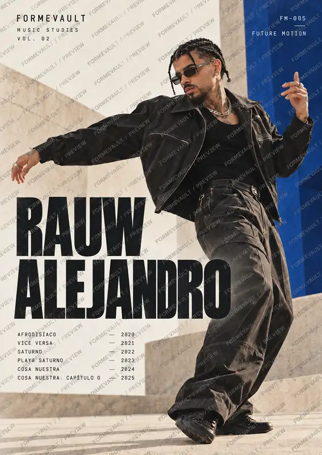 Rauw Alejandro — FUTURE MOTION / FM-005, edición clara con marca de agua FORMEVAULT.